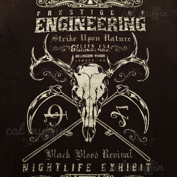 SERPENTINE ENGINEERING BLACK T SHIRT sz SM - Picture 2 of 4